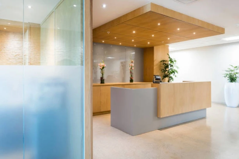 balcão para recepção de escritorio