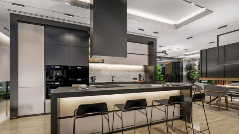 cozinha planejada com ilha