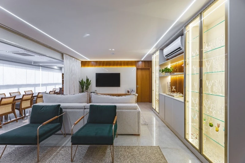 sala projetada simples